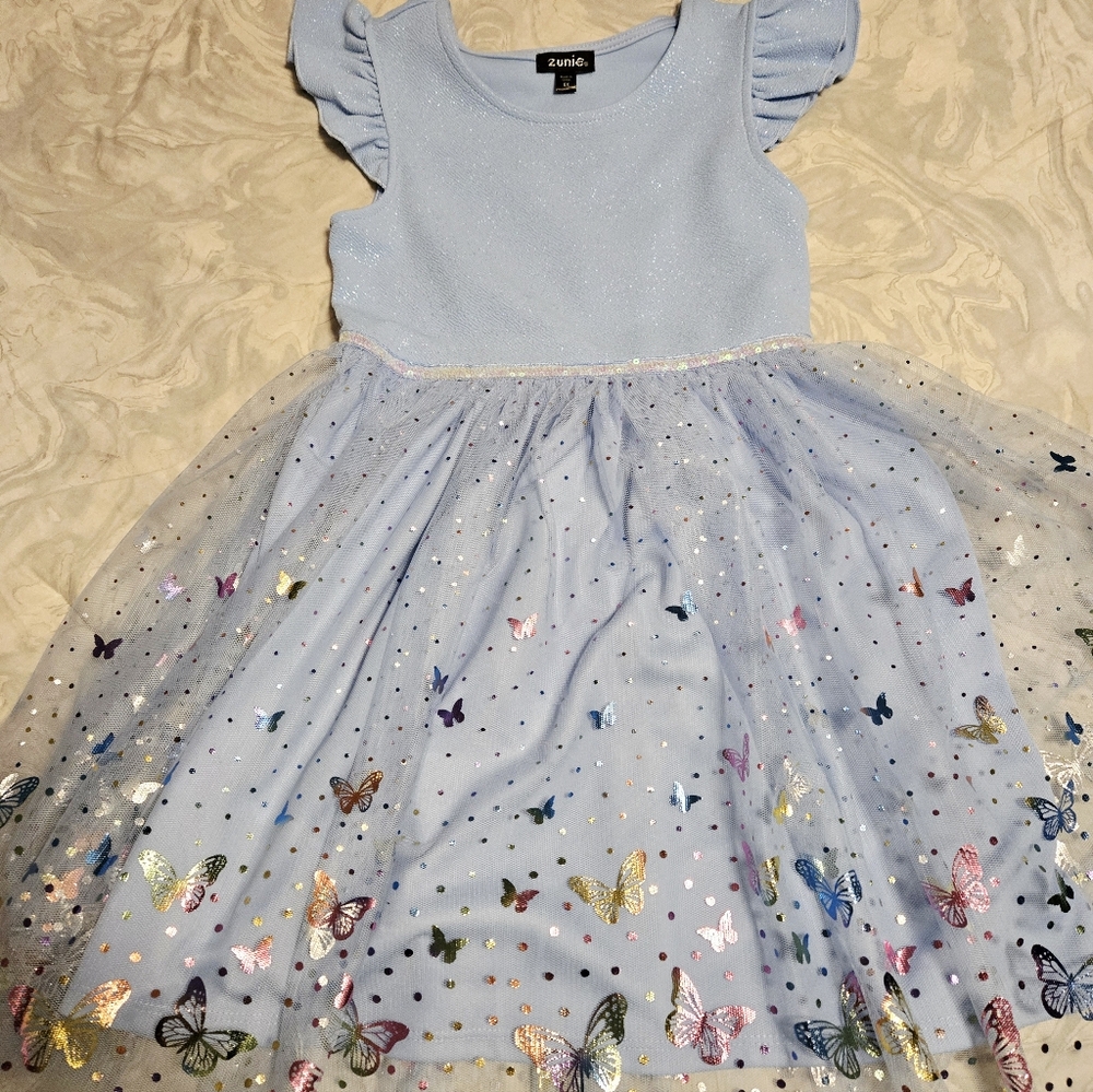 BEAUTIFUL BUTTERFLY GIRLS DRESS - Picture 4 of 6